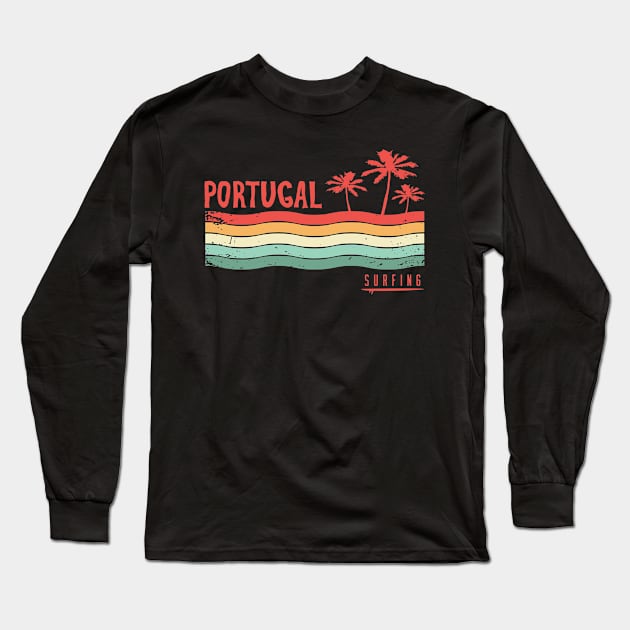 Portugal surfing Long Sleeve T-Shirt by SerenityByAlex